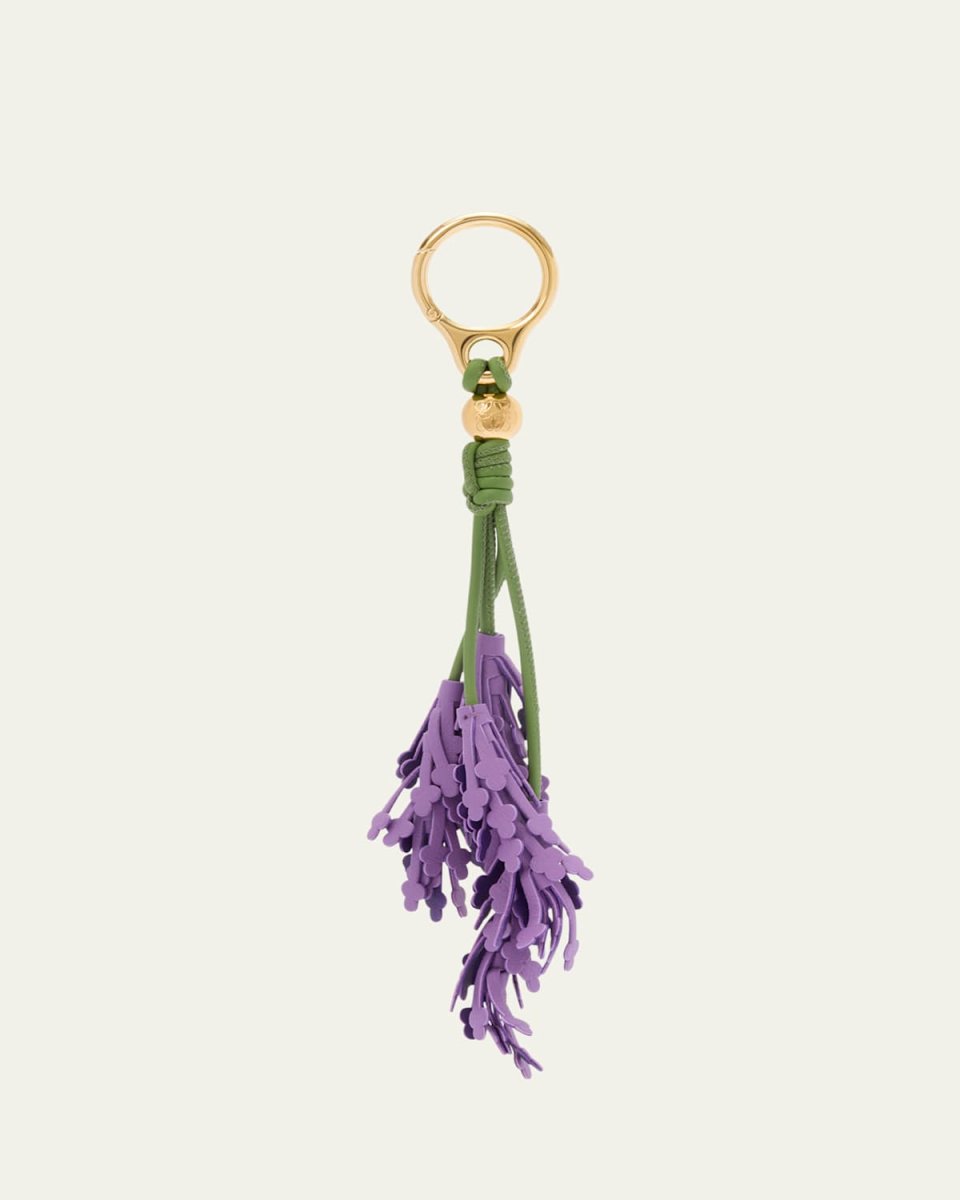 Lavender Bag Charm in Calf Leather